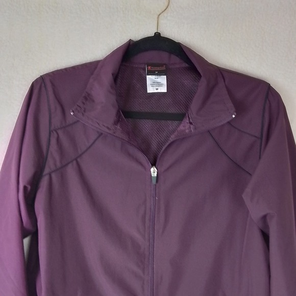 Champion Track Jacket Windbreaker Size Medium in Purple - Picture 4 of 14